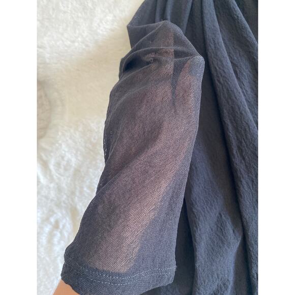 PETE Lightweight Sheer Witchy Whimsigoth Tie Wrap Drape Cardigan Womens Sz Lrg - Picture 6 of 9